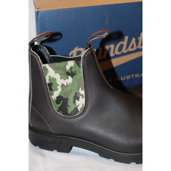 Blundstone 2301 Men's Low Heel Chelsea Boots US 10.5 BROWN GREEN CAMO NIB - Picture 4 of 6